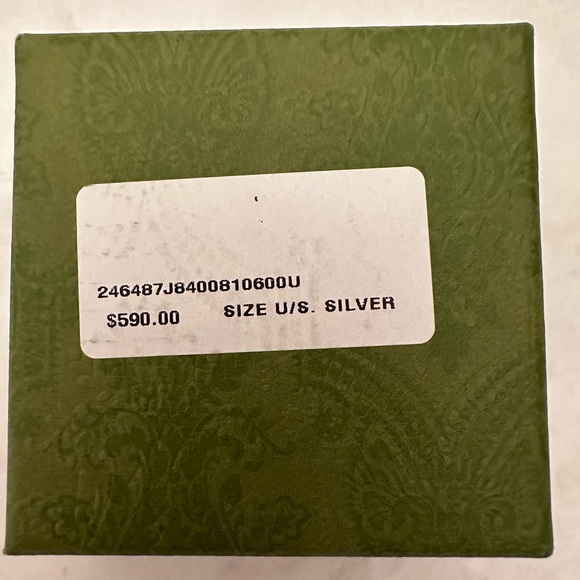 ✨ NWT Gucci Britt Heart Interlocking GG Silver Pendant - Picture 4 of 7